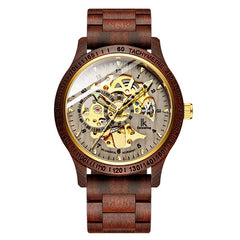 Classic Wooden Men's Mechanical Watch